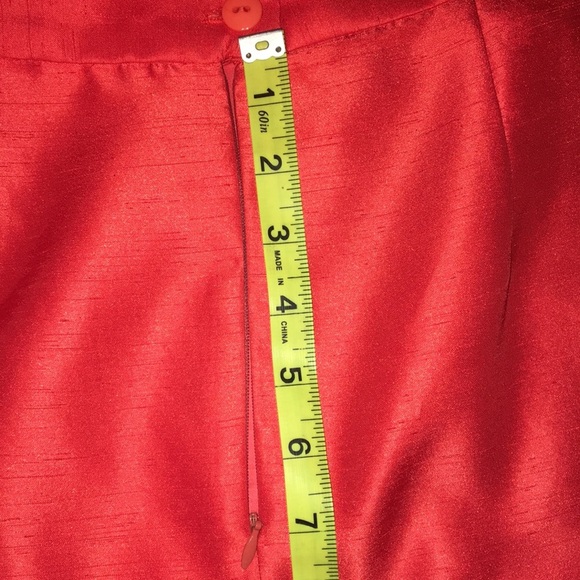 Vintage Rina Rossi Pencil Skirt Size 14 Orange - Picture 8 of 10